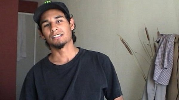 Straight latino guy shows his uncut verga and strokes off. See this papi in acti