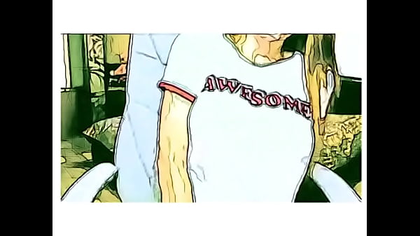 Amateur girl show things in cartoon style  