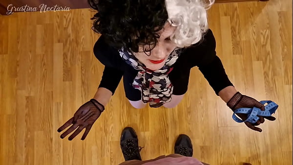 Cruella will measure and suck your dick. She is obsessed with you