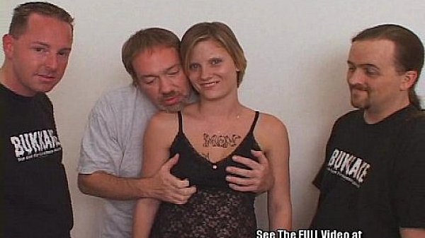 Hood Rat Blonde Group Fuck Sperm Swallow