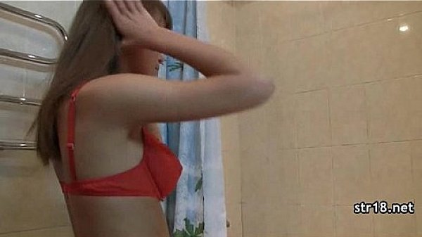 Amateur teen couple fucks in parents bed