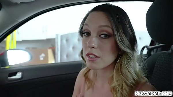 Jade gags on Tonys cock right there at the car