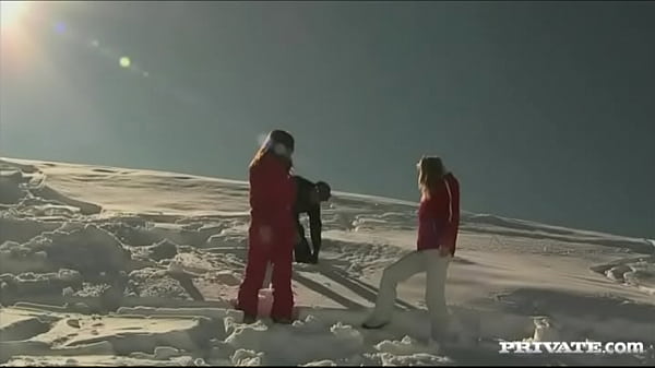 Members of the Ski Rescue Patrol Find a Stranded Skier and Screw Him