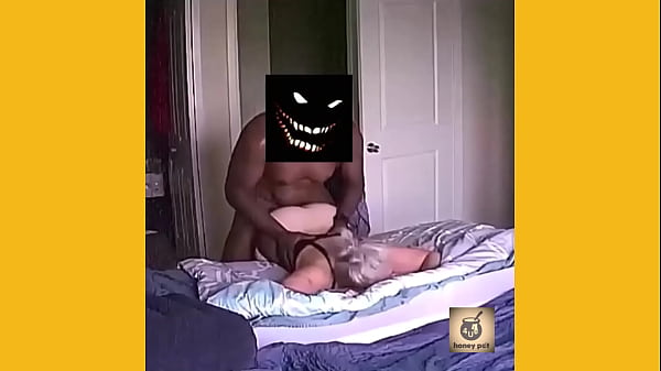 Black demon punishes a little white wife