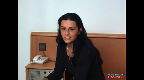 Gaby Black, Busty Brunette Teen in the Private Casting