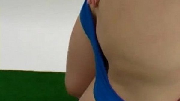 Busty blonde American soccer girl stripping