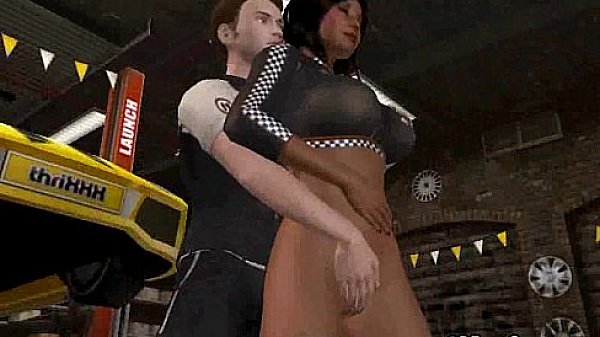 Sexy 3D brunette toon babe in stockings gets fucked