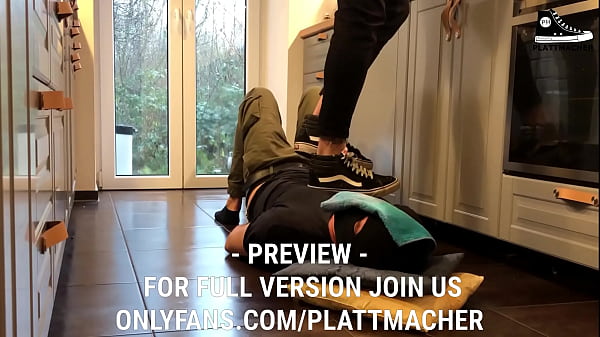 hard trample on the human doormat with vans  