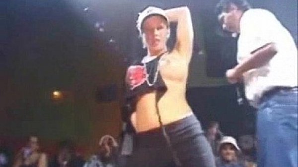 public nudity girl strips naked in front of 200 guys