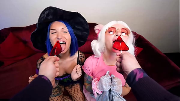 HALLOWEEN sex with a neighbor, anal GAPE and squirt