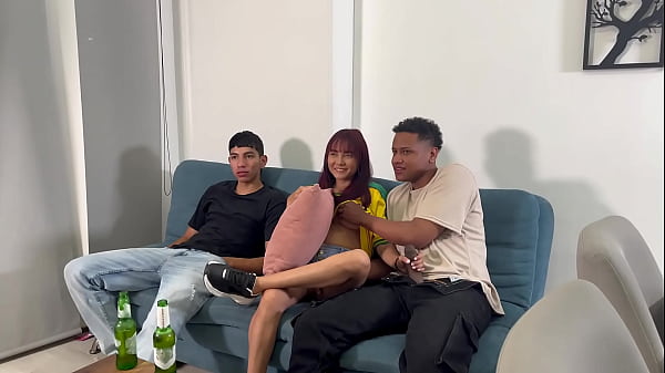 My best friend's girlfriend rides our big cocks - ENM DIAMOND