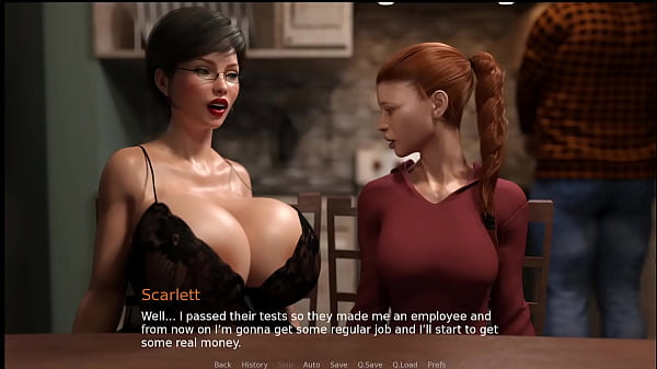 MILF mom gives blowjob on table to her step daughter 