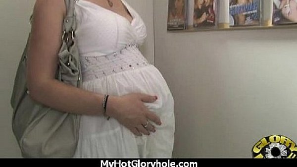 Ebony's First Gloryhole Blowjob and Cum Swallow 8