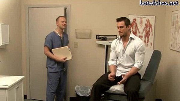 Reckless gay doctor sucking a hard cock