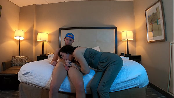 Petite Tatted Teen Deepthroating Dick  