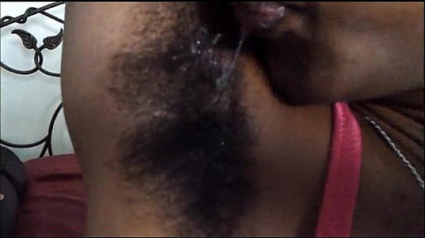 Poor Black Hairy Girl Licks Her Armpit Hair