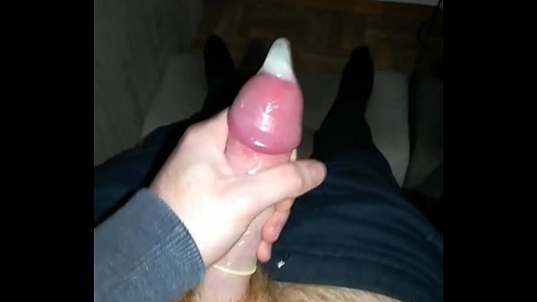 Busting a nut in a condom