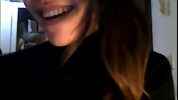 Brunette teen sucks dildo on cam  