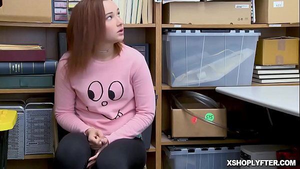 Teen April Reid lay on the desk and the Lp Officer fucks her to his content! 