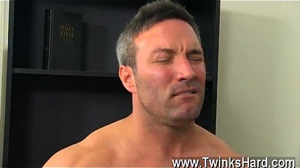 Sexy gay Beefy Brock Landon might be straight, but when youthful  