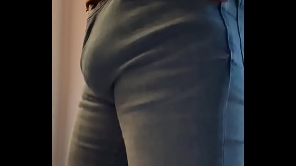 Jerking my cock Nice bals in leather underware and jeans  