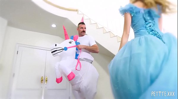 Carolina is a pervy princess who dreams of an endowed Prince every time she plays with her pussy! Out of nowhere, Prince Charles appears and the petite blonde is finally able to feel his big cock inside her! 