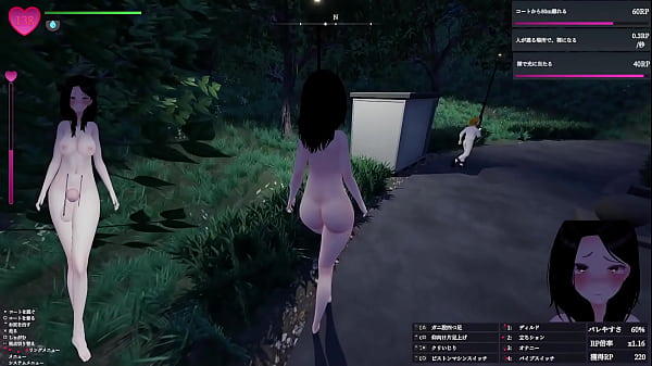 コートを脱ぎ捨てて、いよいよすっぽんぽんで公園を徘徊！  