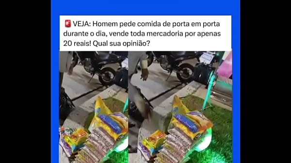 Mendigo recebe muito saco  