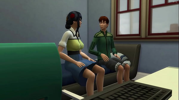 Korean Stepson creampie his Stepmom  