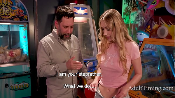 Cute Teenie Blonde Stepdaughter Deepthroats Stepdads Cock Outdoor  