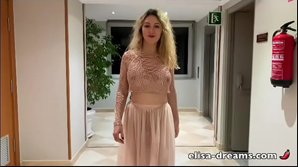 Nude under a transparent dress