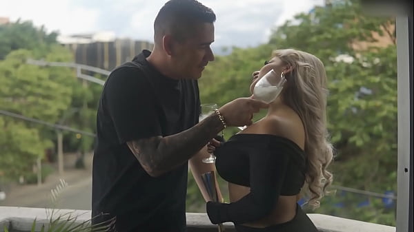 Blonde play with ice and have rough sex penetration by Big dick, Naty Delgado, JeanPaul