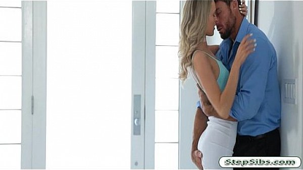 Skinny blonde teen banged by her stepbro in many positions