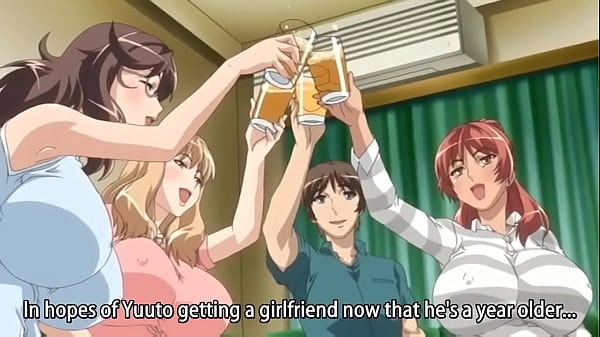 3 Sexy Milf has a party and fucks an Anime Male