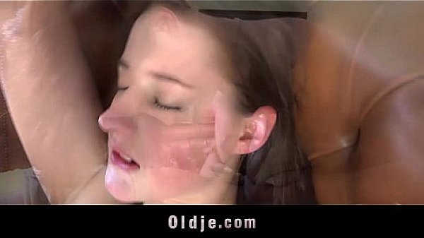 Foxy big jugged babe seduce married old guy