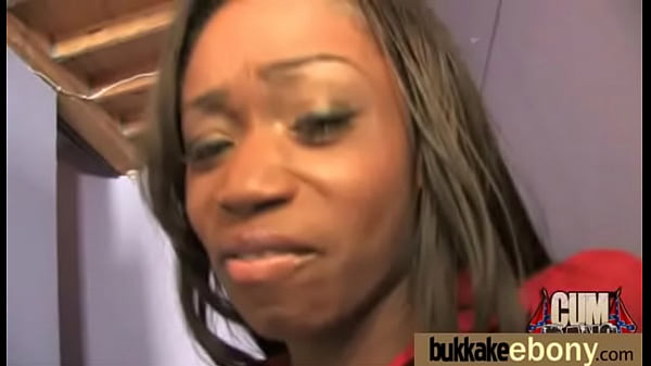 First time ebony with a group of white dicks 6