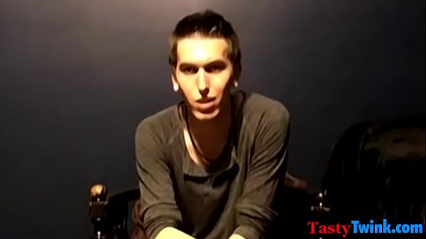 Young twink with piercing wanking hard  