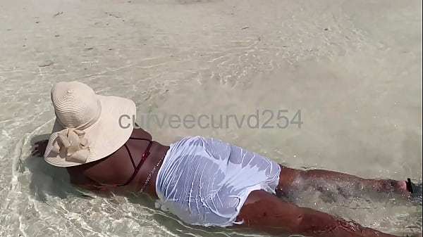 my thick and curvy girlfriend daring showing her pussy in public