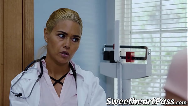 Busty lesbian doctor licks cute teen