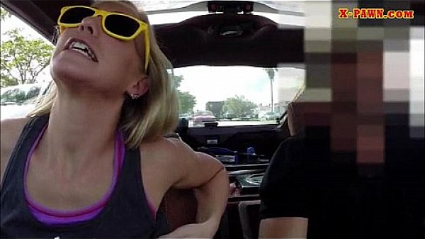 Lustful blonde bimbo sells herself for a fuck on tape