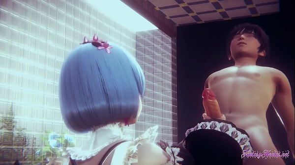 Re Zero Hentai - Rem Handjob with Point Of View  