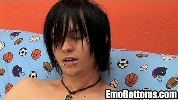 A sexy tattooed punk twink jerks his cock off