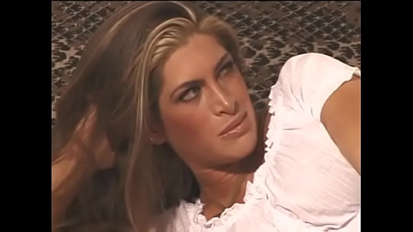 Long haired blonde with perfect body fills her mouth and pussy with hard cocks