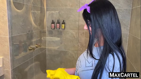 Latina maid fucks for cash