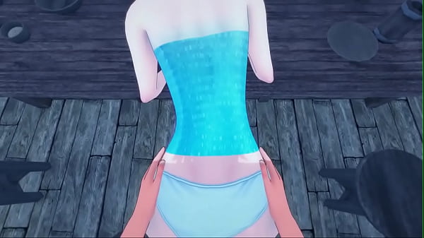 Princess Elsa gets fucked and lets you cum in her pussy, 