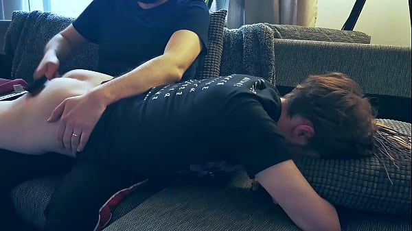 Boy slut gets his ass whipped hard 