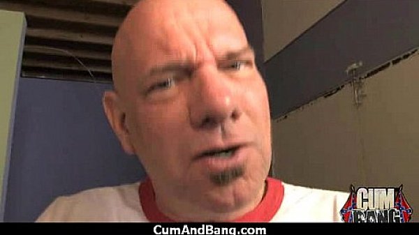 Ebony chick hard fuck in interracial group 14