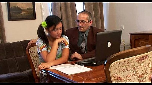 Old tutor gets cock loving action