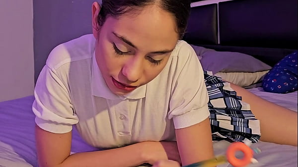 Uniformed student fucks her stepfather and tells him that this time we do it with a condom