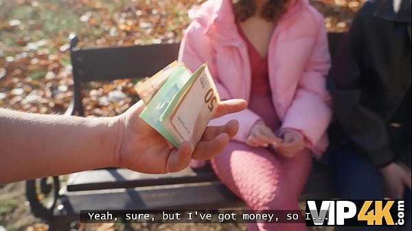 VIP4K. Hungarian pickup on two hot girls in the park.  